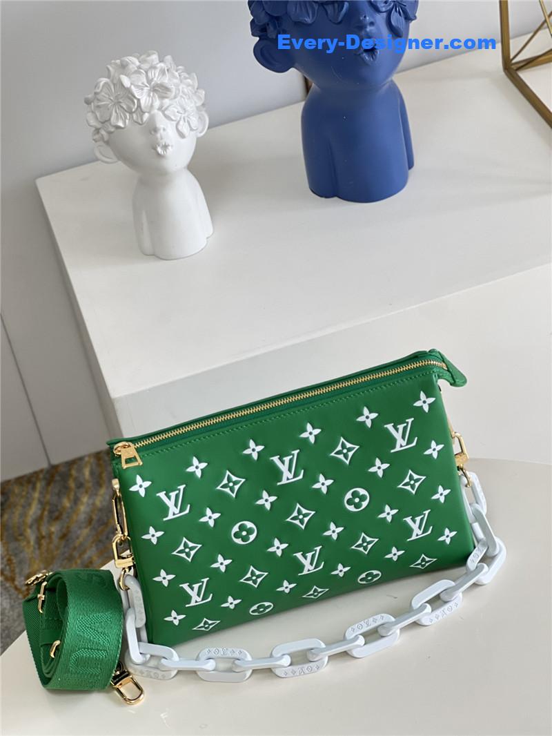 louis vuitton lv coussin bag small green