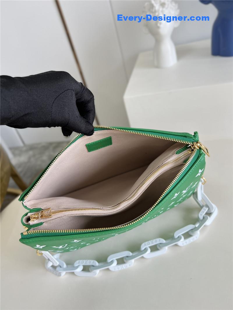 louis vuitton lv coussin bag small green