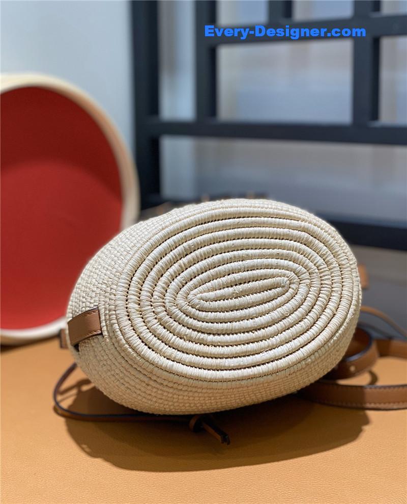 loewe woven straw basket bag