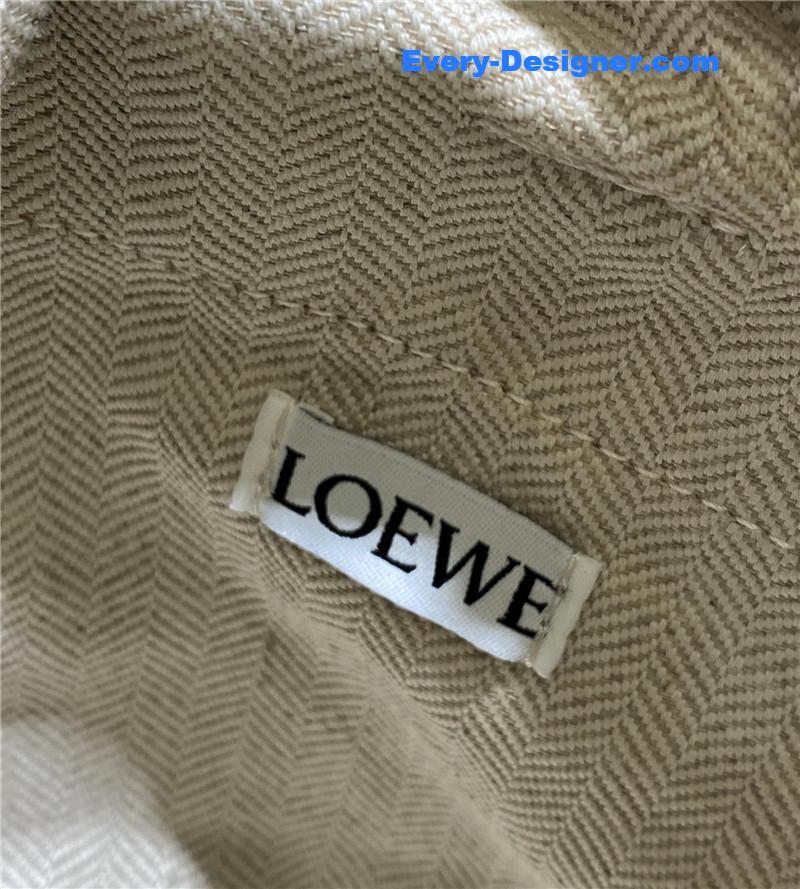 loewe woven straw basket bag