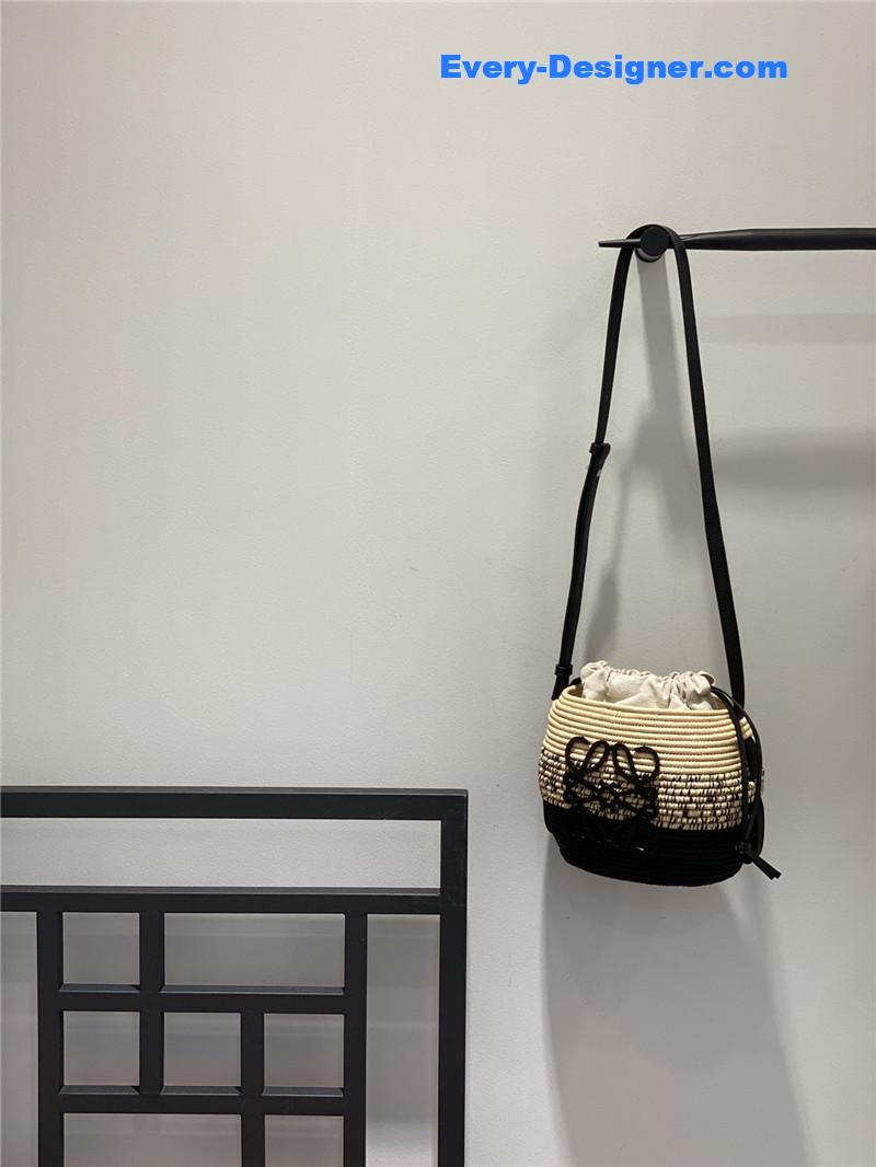 loewe woven straw basket bag