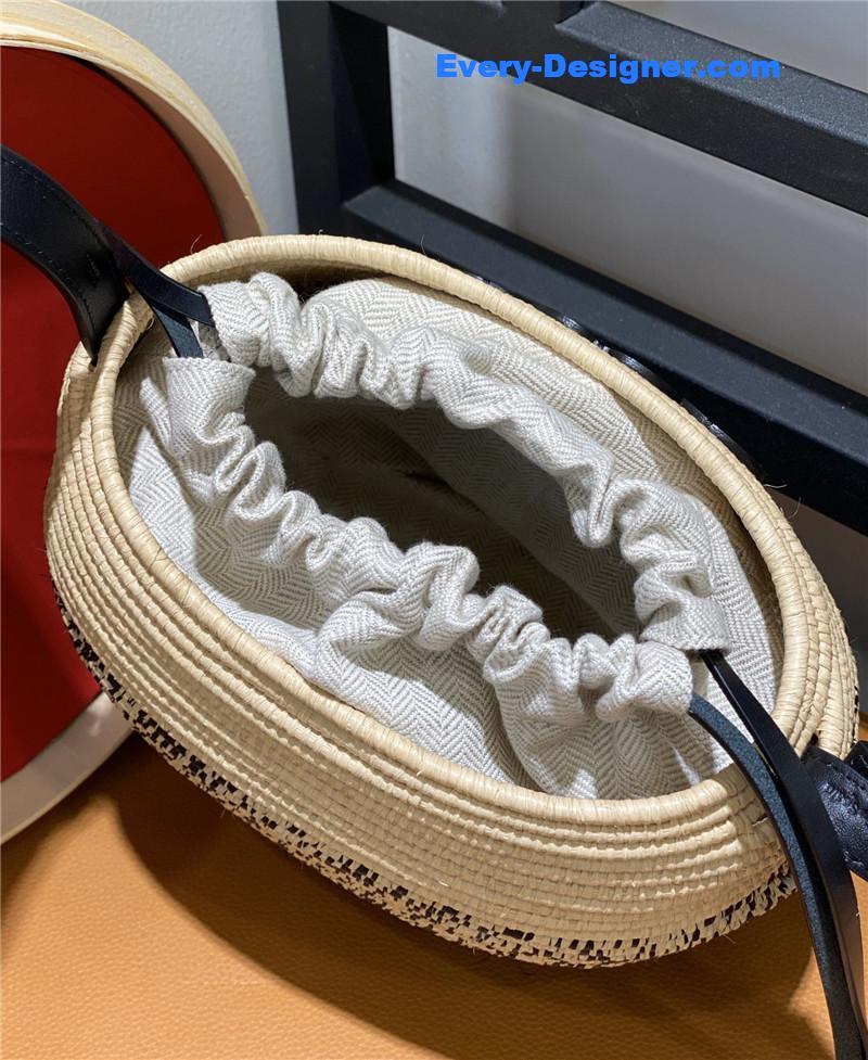 loewe woven straw basket bag