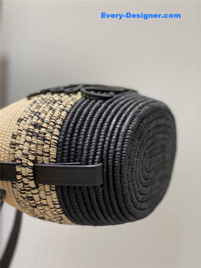 loewe woven straw basket bag