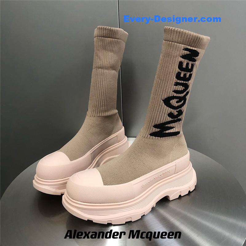Alexander mcqueen platform socks shoes