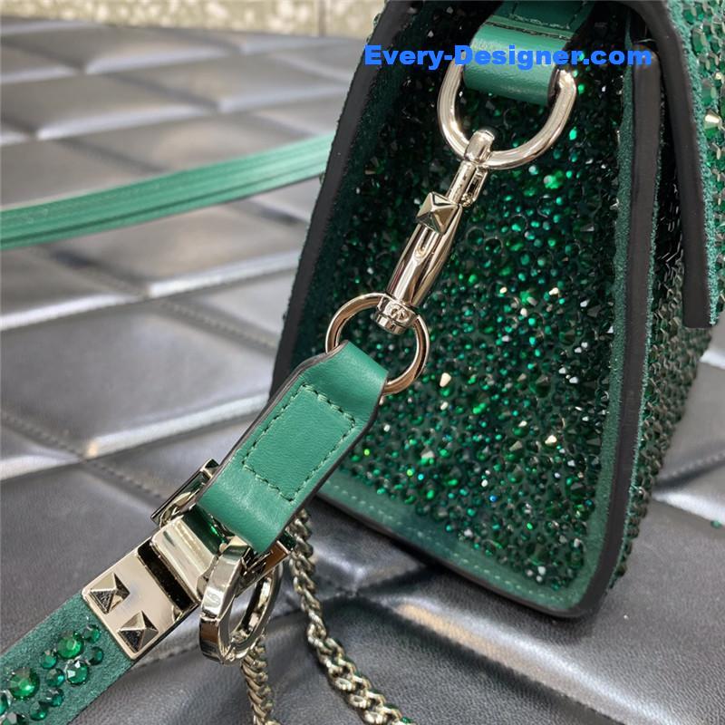 Va1e*ntin0 garavani vsling crystal bag