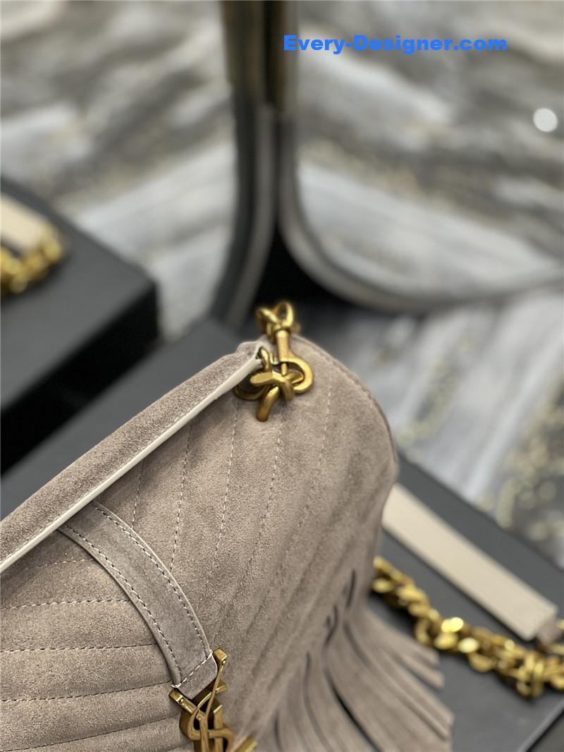 Y51 medium college fringed tote bag