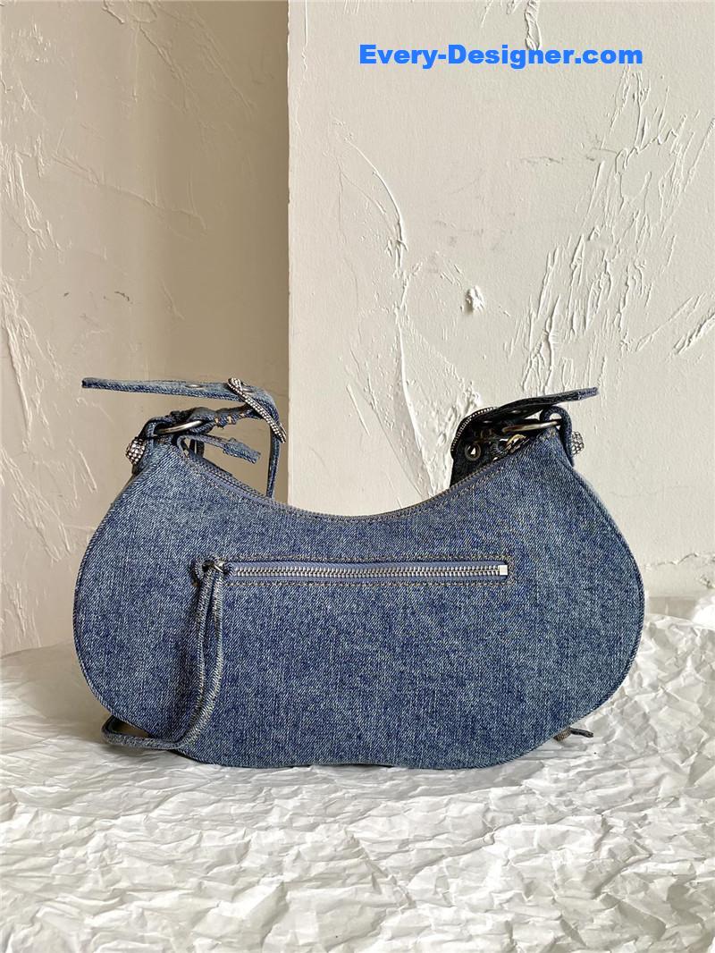 Ba1en*iaga le cagole denim motorcycle bag
