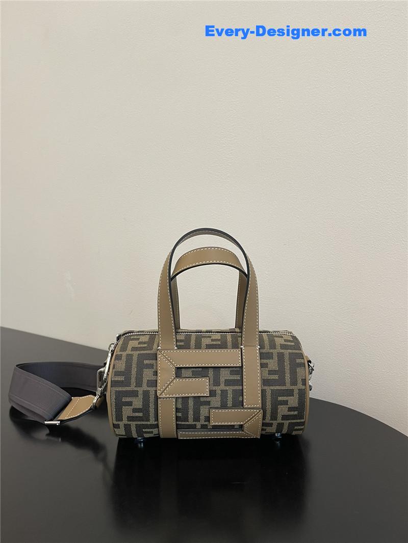 fendi mini brown FF fabric bag