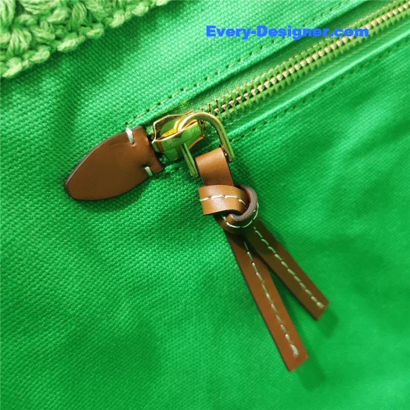 M1um1u straw woven cotton tote bag