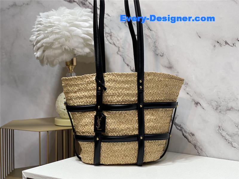 ysl basket raffia bag