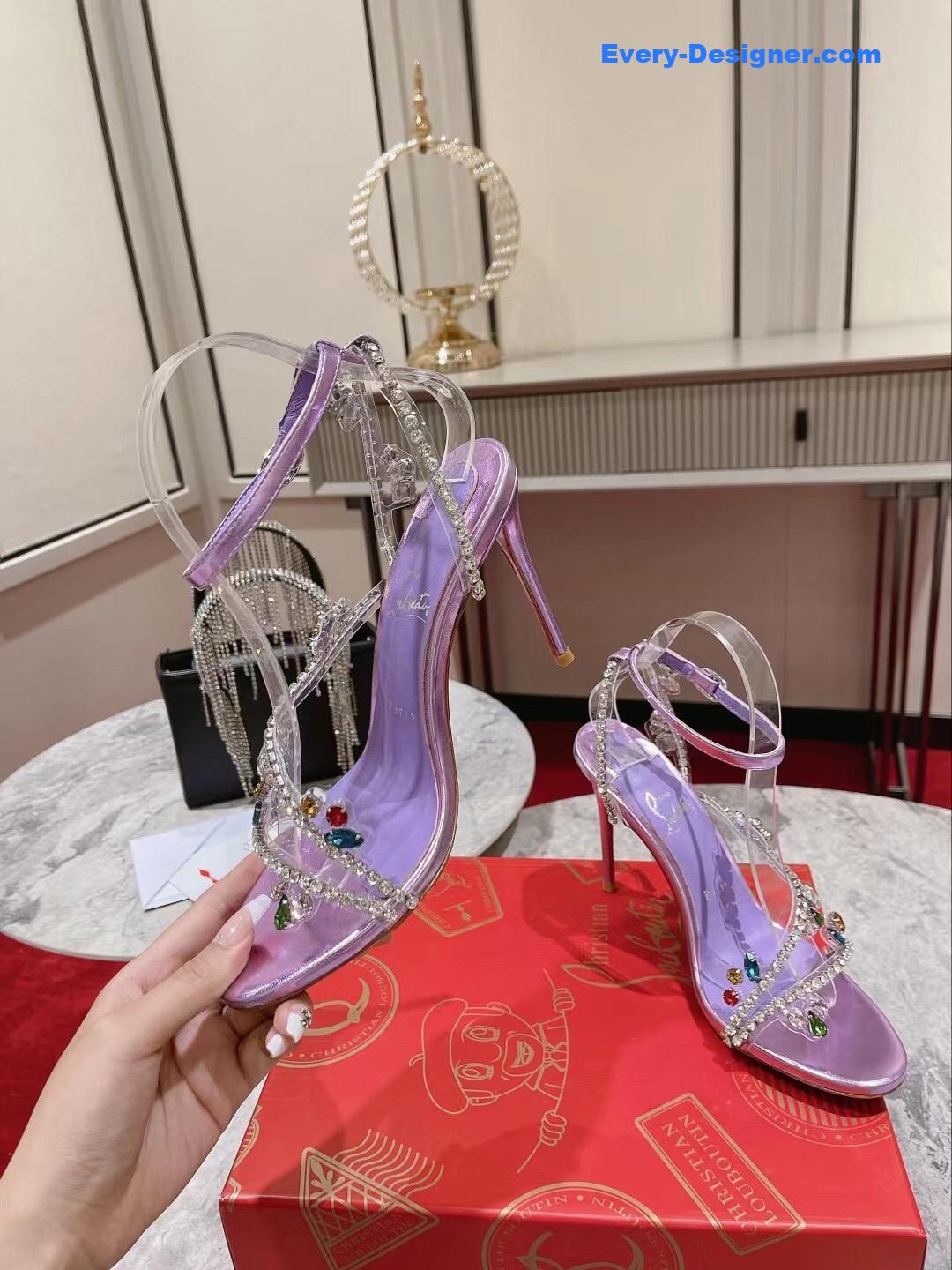 Christian Louboutin Crystal Chain Sandals
