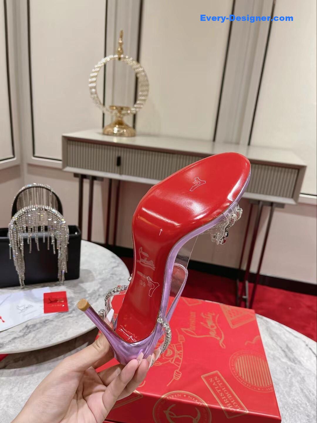 Christian Louboutin Crystal Chain Sandals