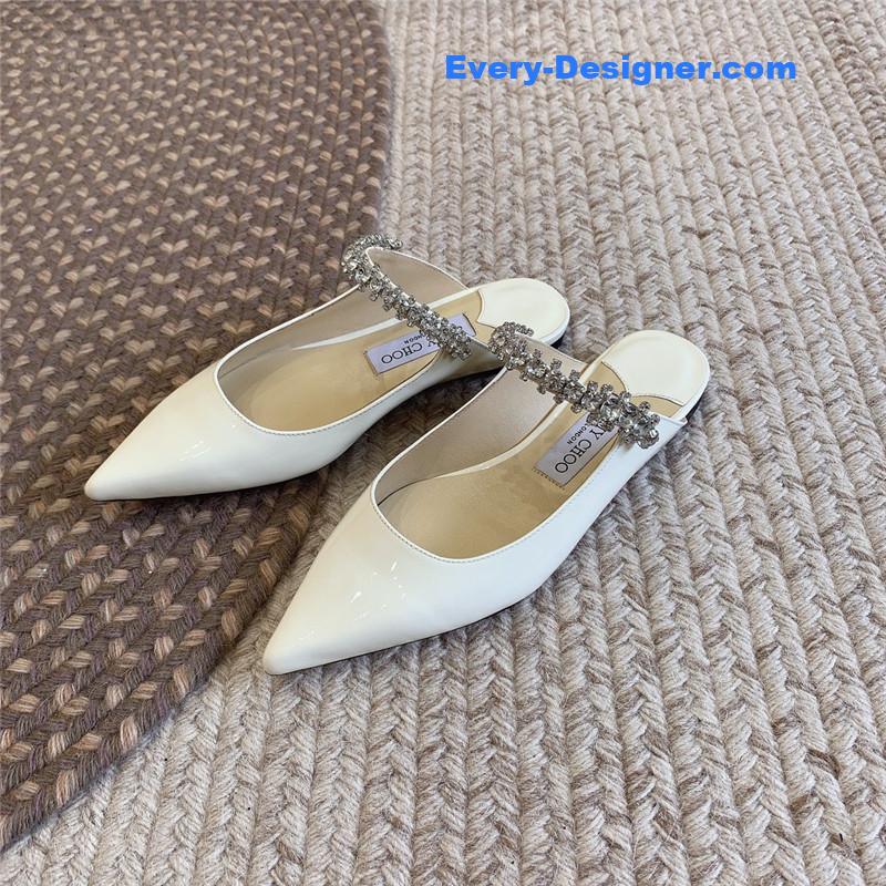 Jimmy Choo Rhinestone Slide Sandals