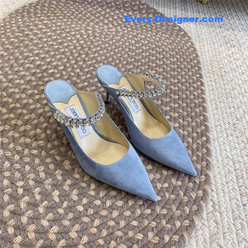 Jimmy Choo Rhinestone Slide Sandals