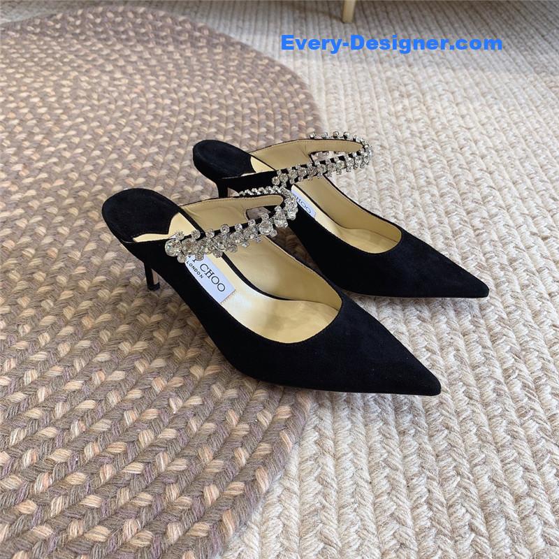 Jimmy Choo Rhinestone Slide Sandals