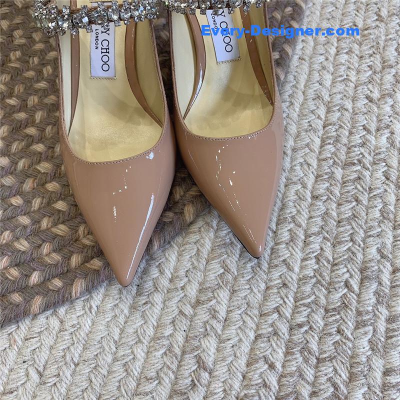 J1m*y Ch00 rhinestone slide sandals