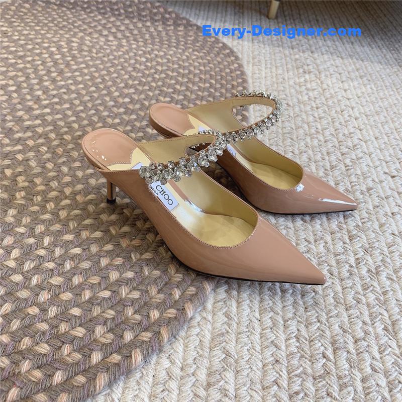 Jimmy Choo Rhinestone Slide Sandals