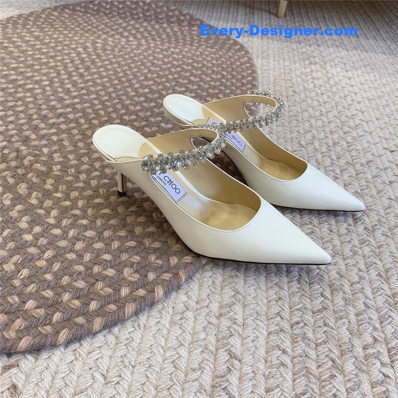 Jimmy Choo Rhinestone Slide Sandals