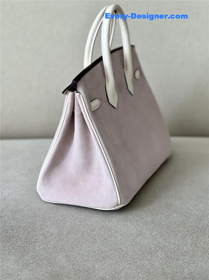 H**me5 birkin 25 suede bag