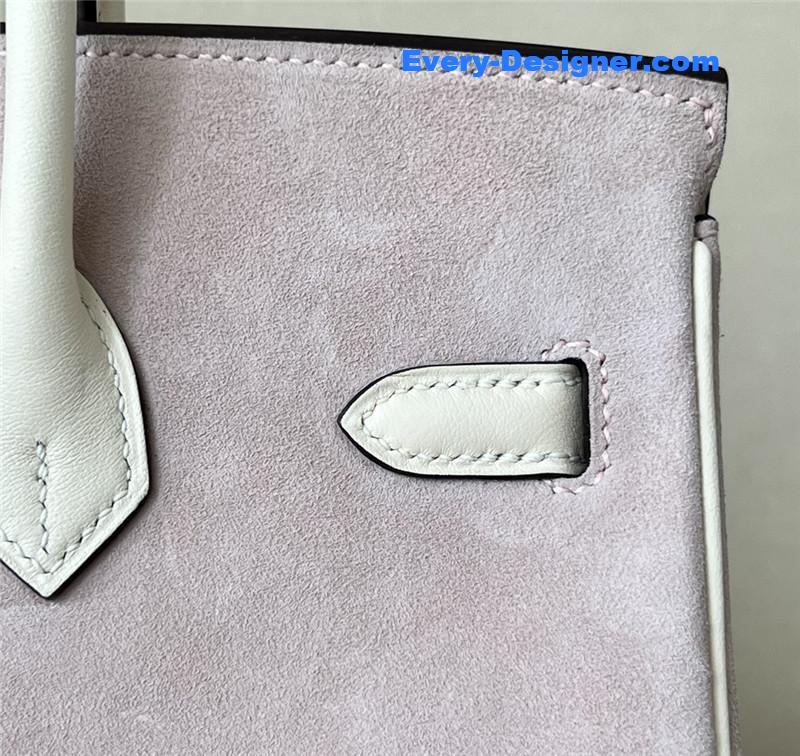 H**me5 birkin 25 suede bag