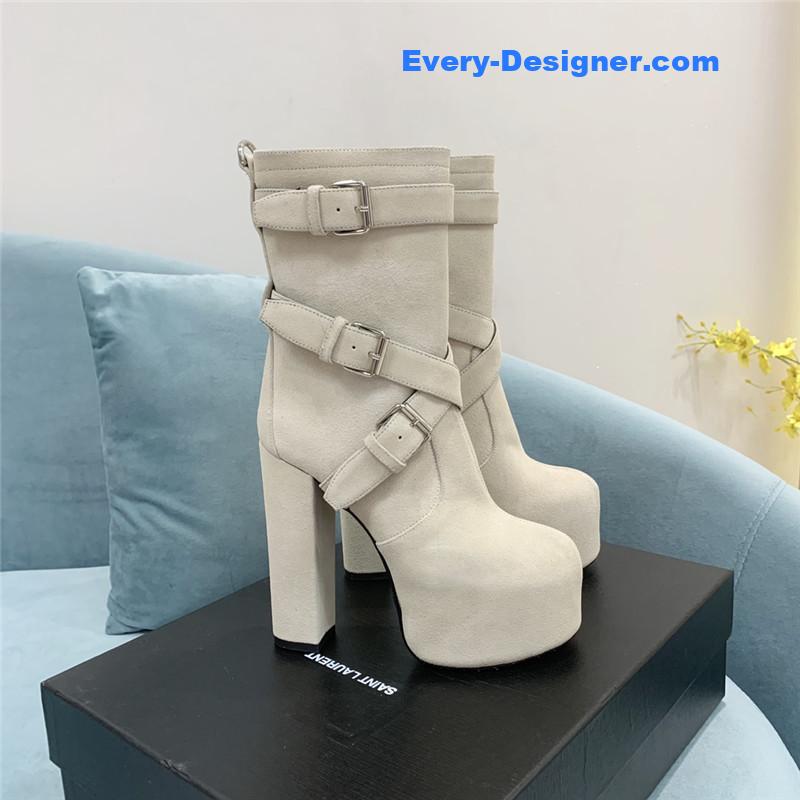ysl thick sole waterproof platform boots