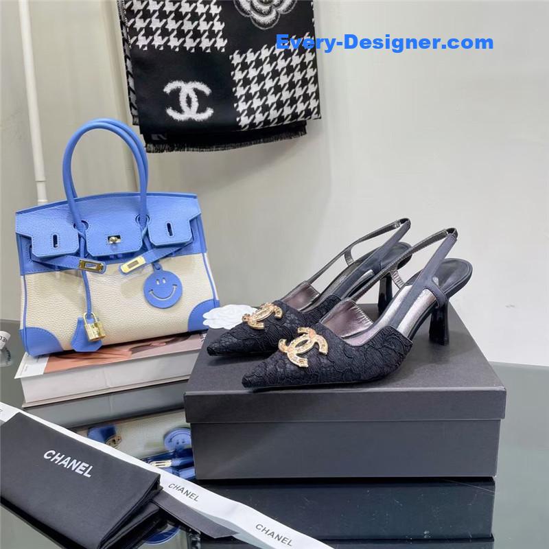 CC Pearl Double C Pendant Diamond Shoes