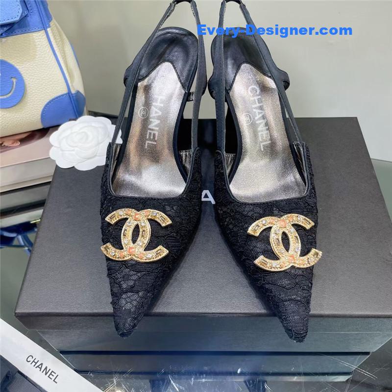 CC Pearl Double C Pendant Diamond Shoes