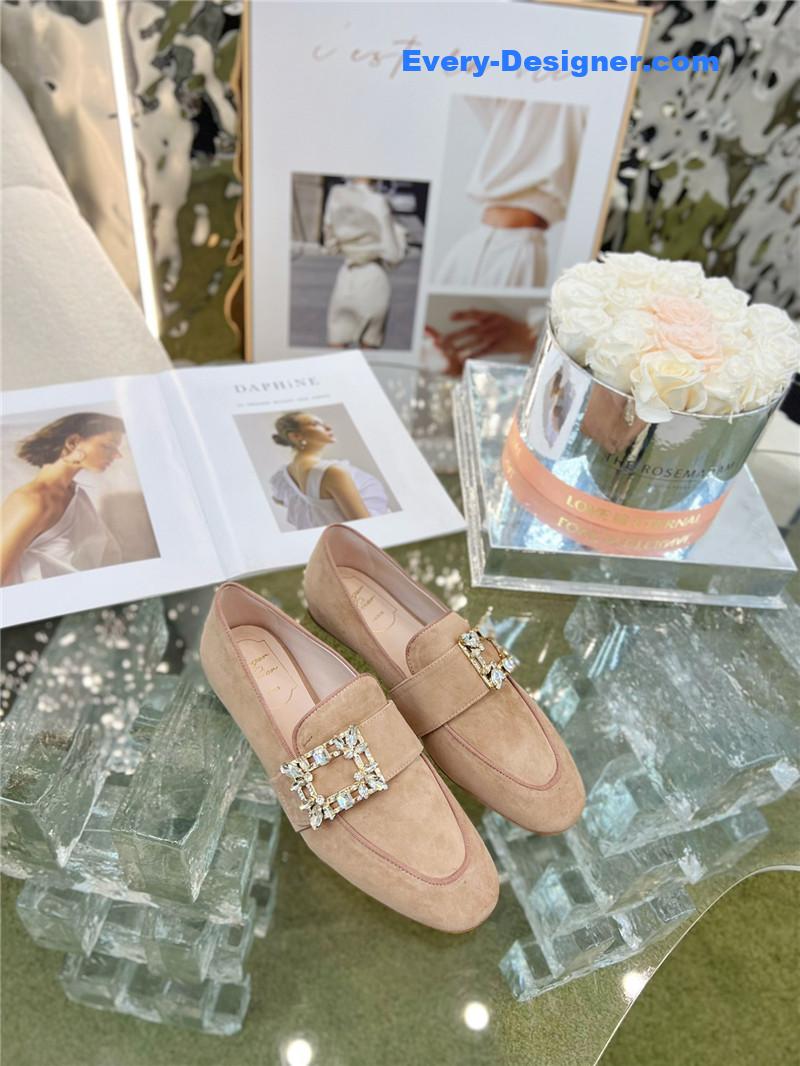 Roger vivier diamond buckle loafers