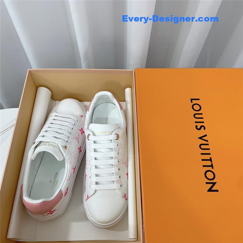 louis vuitton LV classic printed white shoes