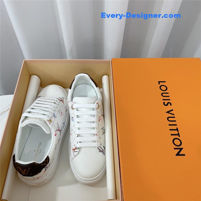louis vuitton LV classic printed white shoes