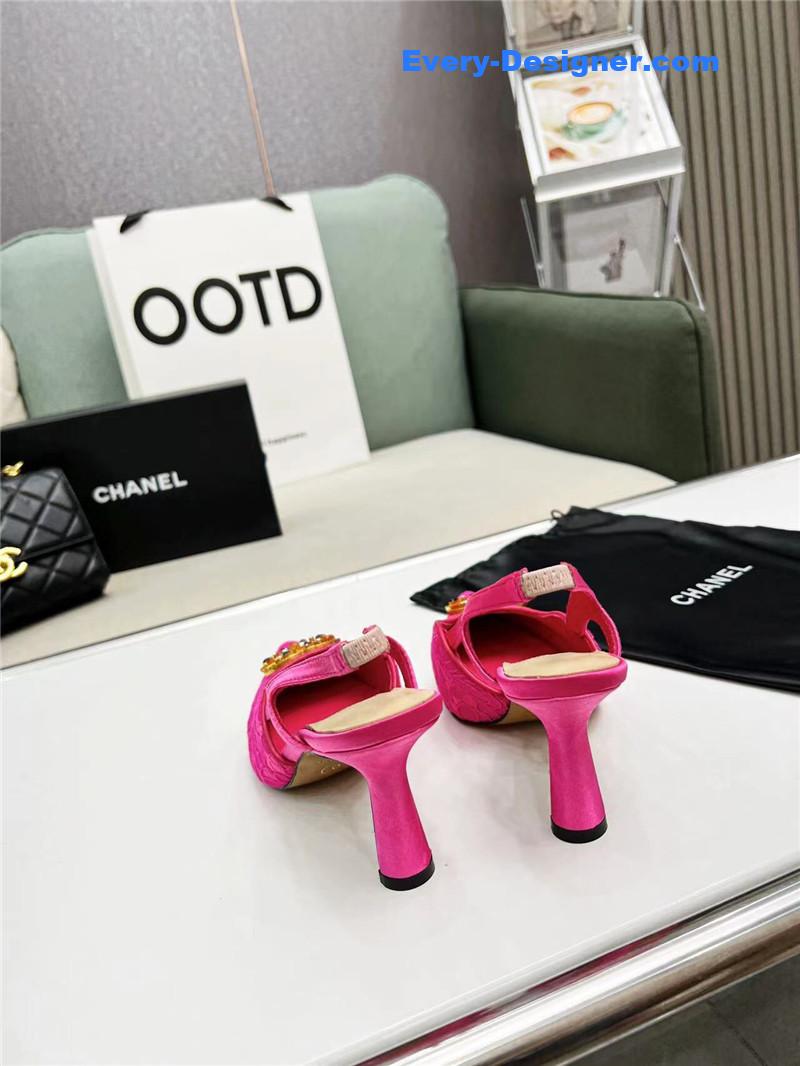 CC Pearl Double C Pendant Diamond Shoes