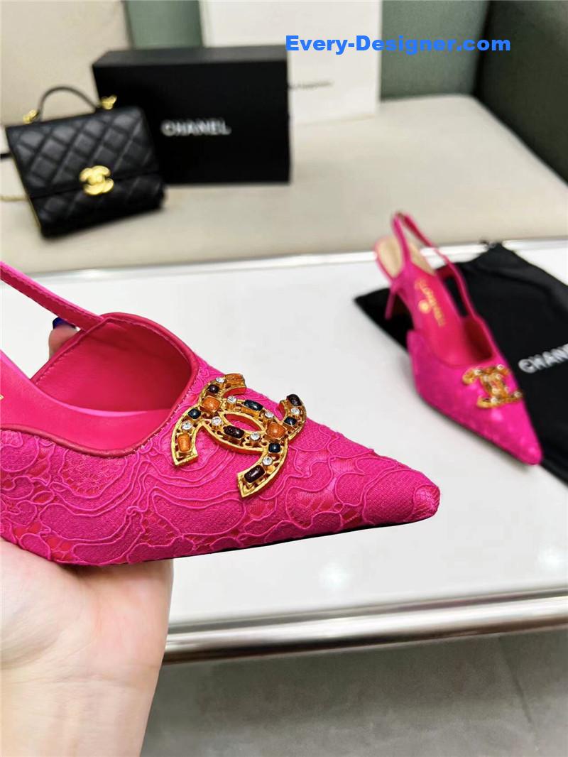 CC Pearl Double C Pendant Diamond Shoes