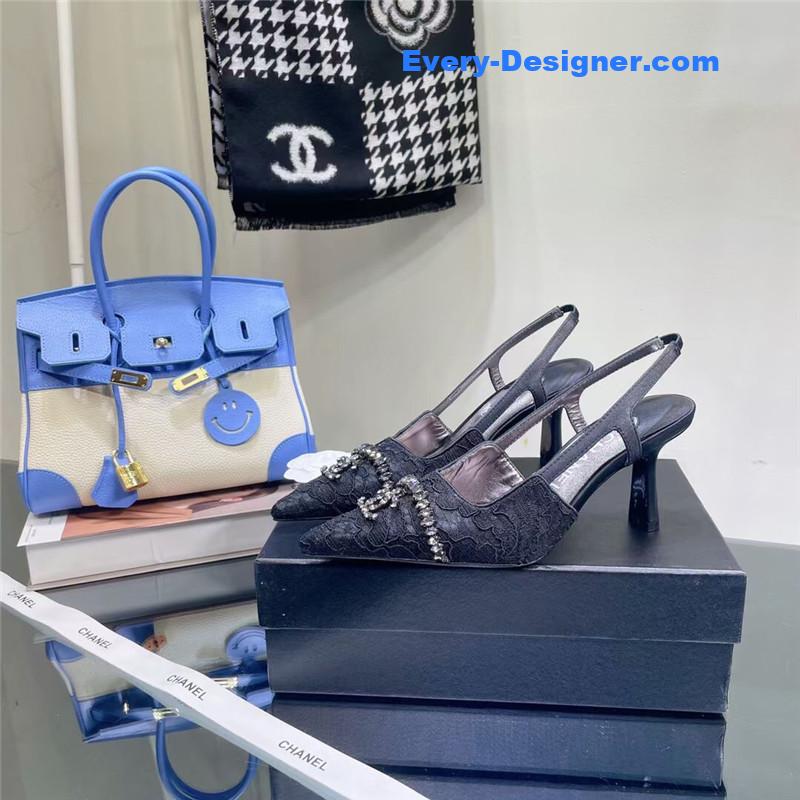 CC Pearl Double C Pendant Diamond Shoes