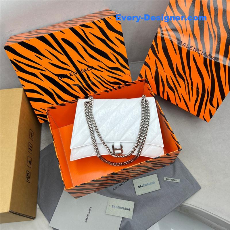 Ba1en*iaga crush bag white