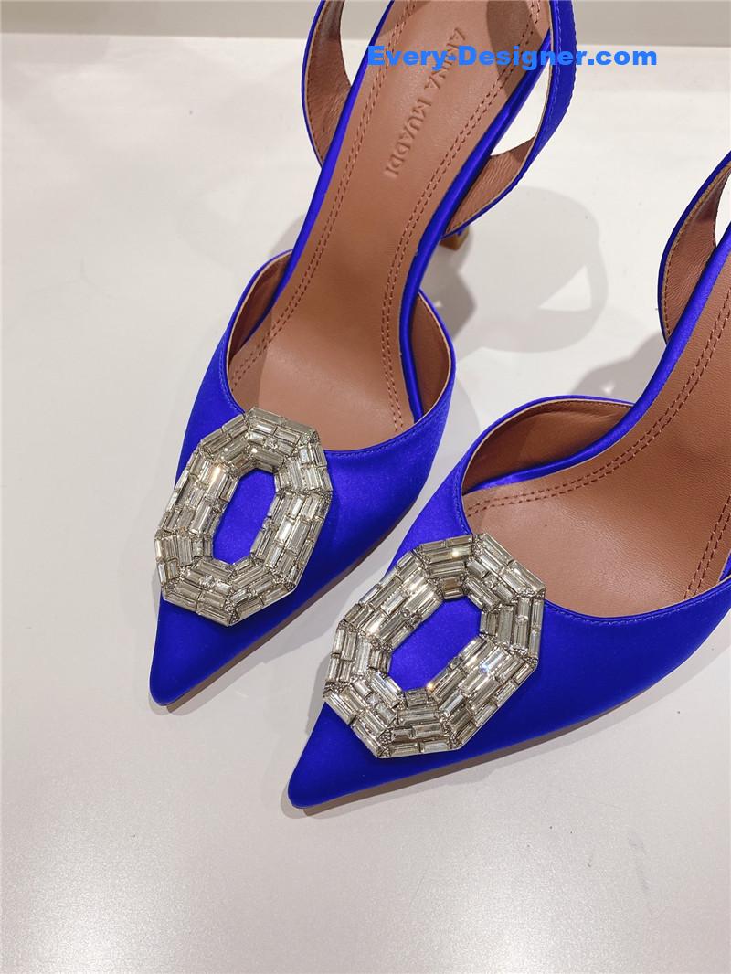 AMINA MUADDI high-end rhinestone original buckle pumps