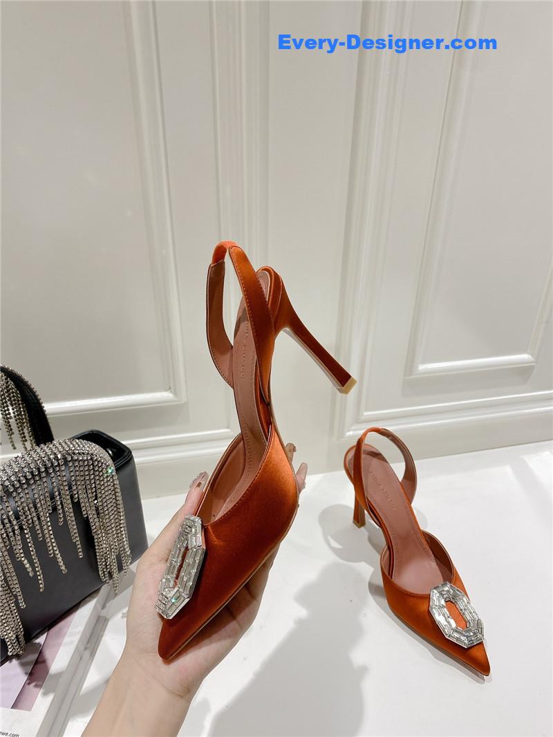 AMINA MUADDI high-end rhinestone original buckle pumps