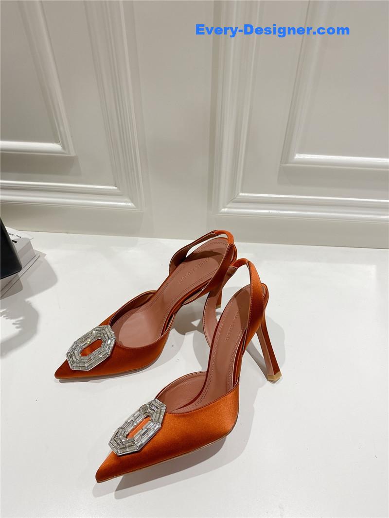 AMINA MUADDI high-end rhinestone original buckle pumps