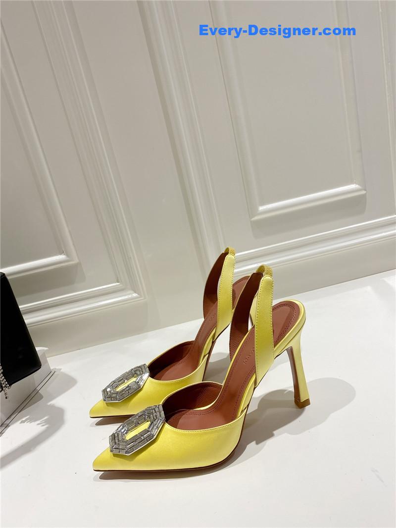 AMINA MUADDI high-end rhinestone original buckle pumps