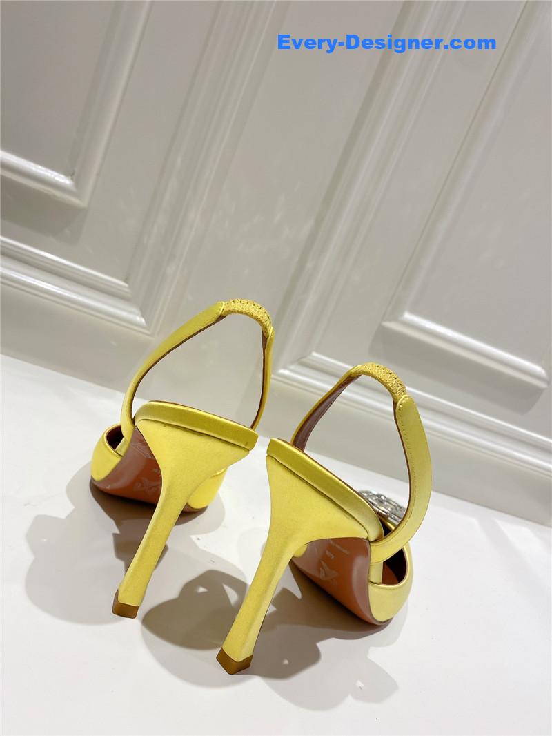 AMINA MUADDI high-end rhinestone original buckle pumps