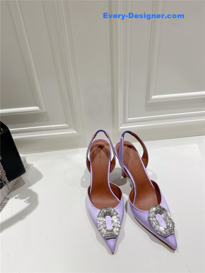 AMINA MUADDI high-end rhinestone original buckle pumps