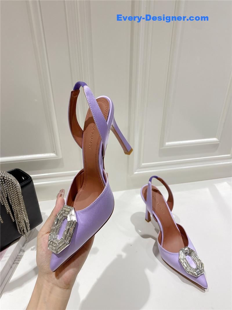 AMINA MUADDI high-end rhinestone original buckle pumps