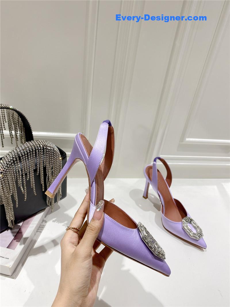 AMINA MUADDI high-end rhinestone original buckle pumps