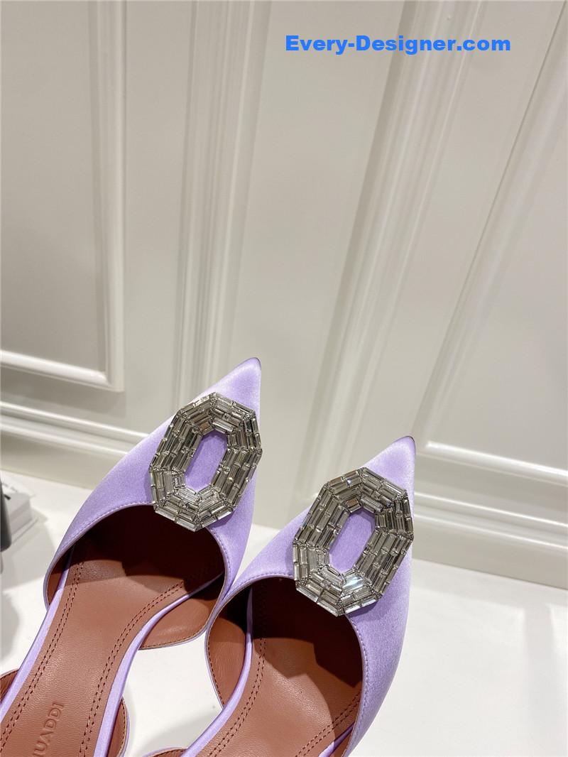 AMINA MUADDI high-end rhinestone original buckle pumps