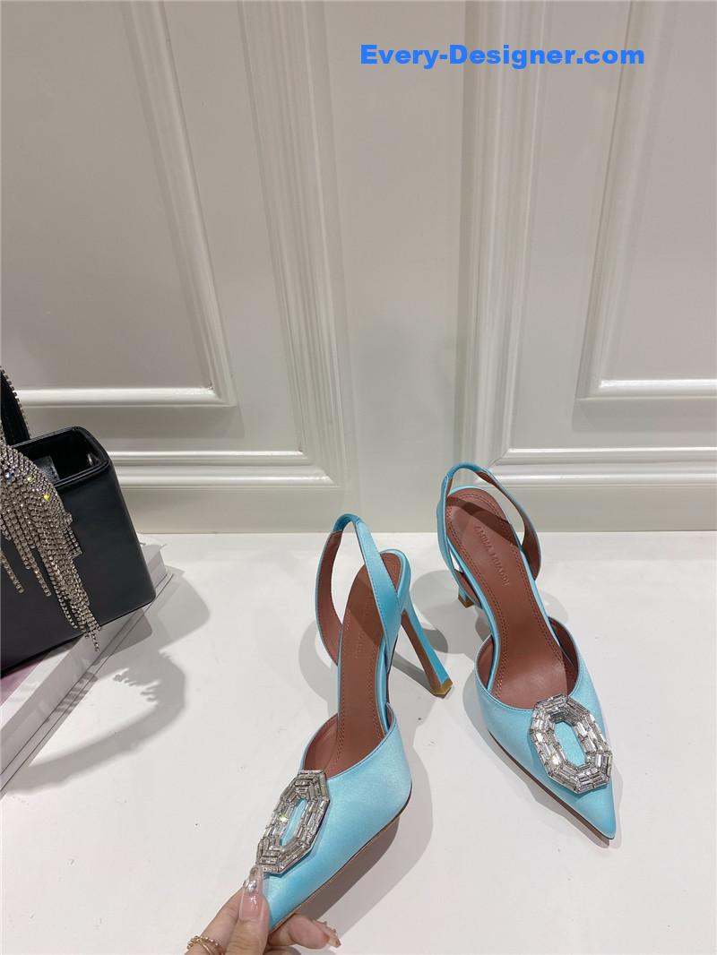 AMINA MUADDI high-end rhinestone original buckle pumps