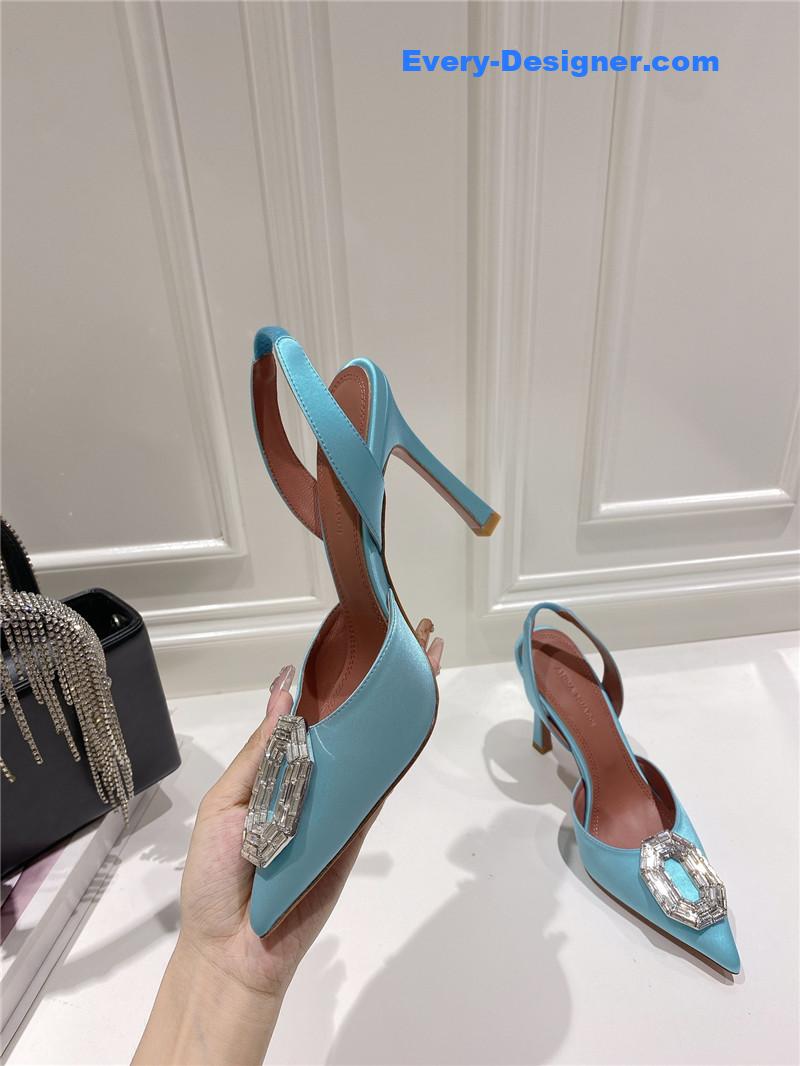 AMINA MUADDI high-end rhinestone original buckle pumps
