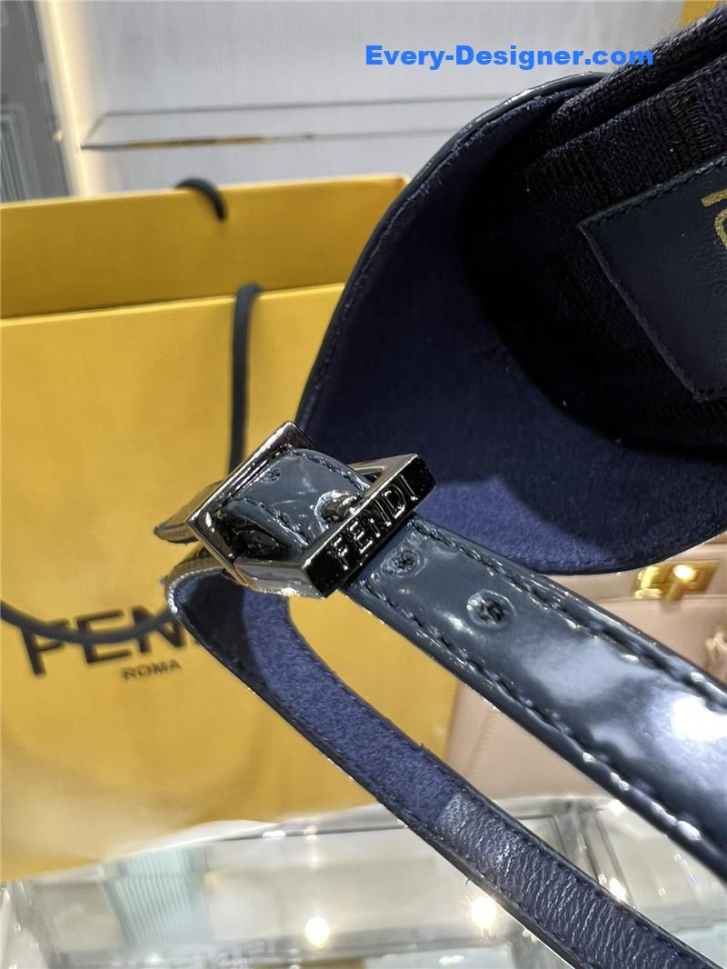 F**di square toe ff hollow heel court shoes