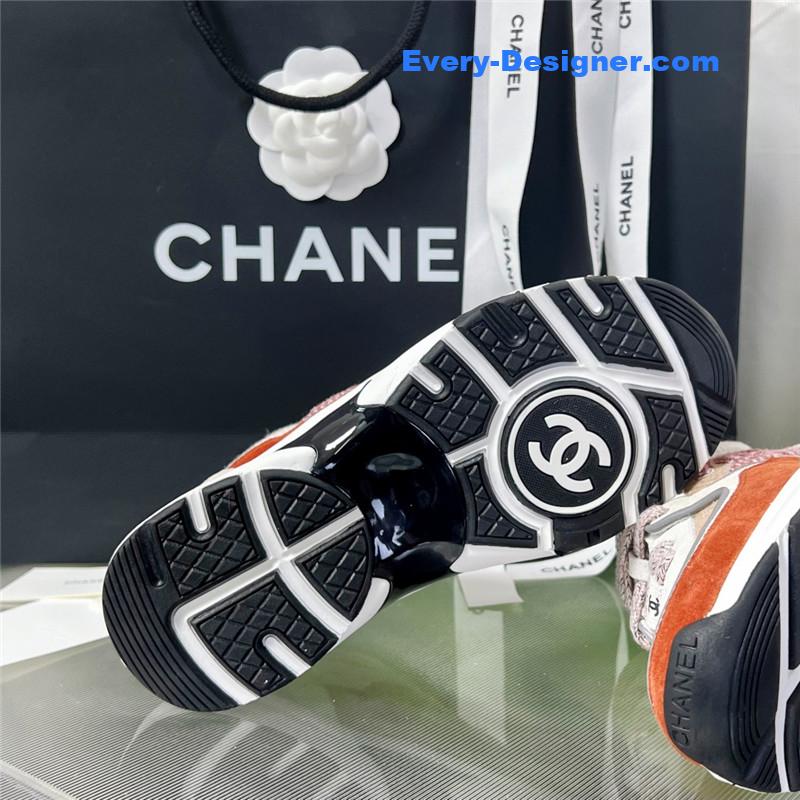 Ch**el new color wool stitching casual sneakers