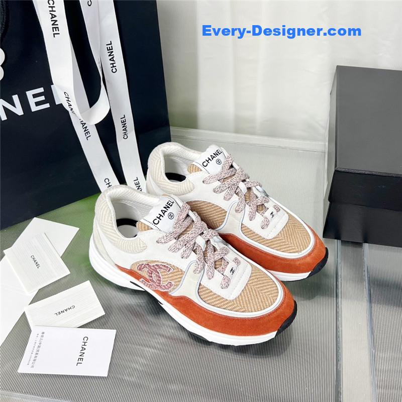 Ch**el new color wool stitching casual sneakers
