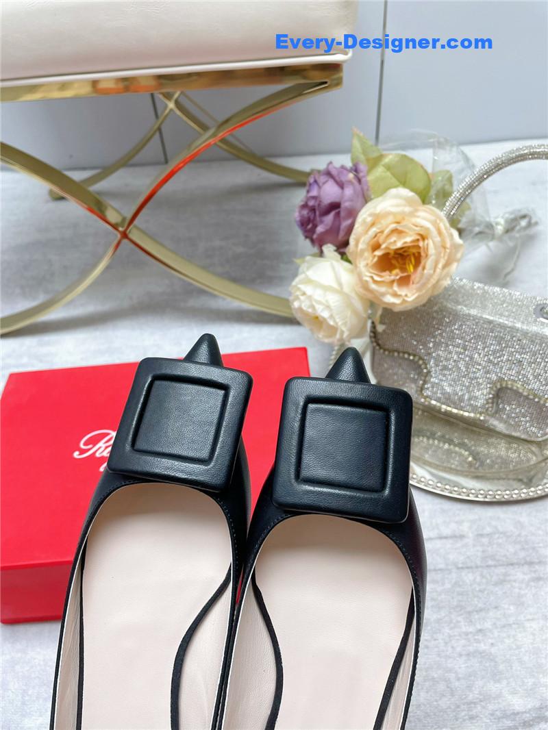 Roger Vivier Gommettine Leather Flats
