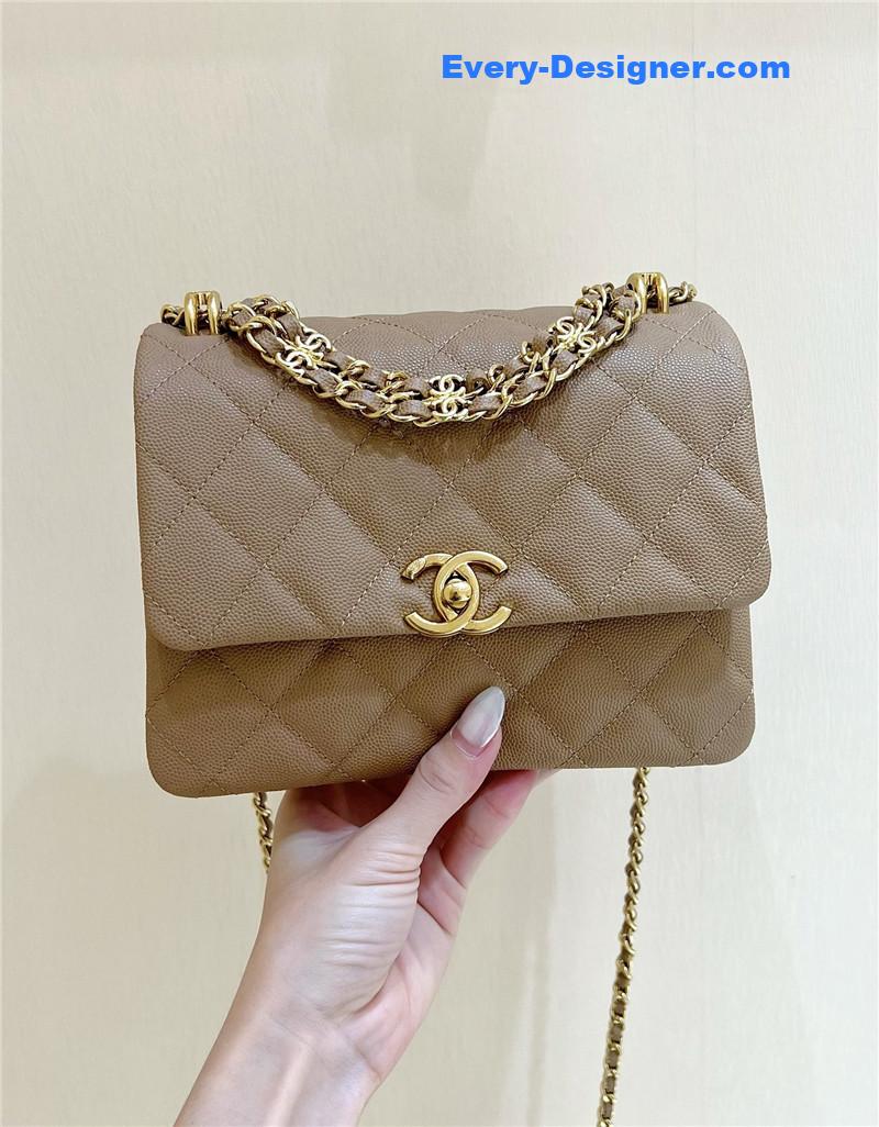 Ch**el leather cf shoulder bag